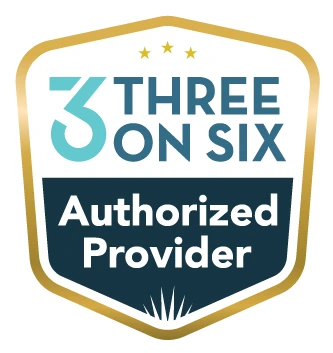 Authorized provider badge for 3-On-6 dental implants